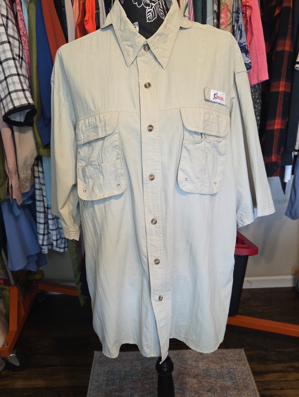 Source Unknown Sage Green Lightweight Utility Shirt Jacket